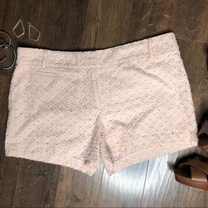 SOLD Ann Taylor LOFT Pale Pink Eyelet Shorts